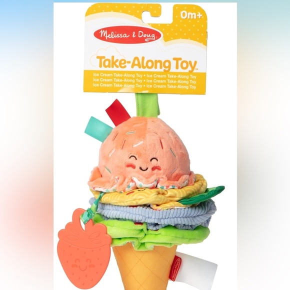 ๐3/$20๐ Melissa & Doug Ice Cream Take Along Clip-on Infant Toy with Vibration - Picture 2 of 4
